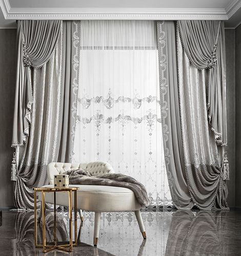 Vorhang mit geometrischen Motiven - AURA MODEL ALLOVER - Chicca Orlando srl - Stoff