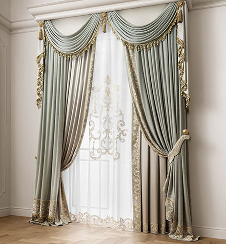 Einfarbiger Vorhang - PRESTIGE CENTRALE TULLE - Chicca Orlando srl - Motiv / Samt