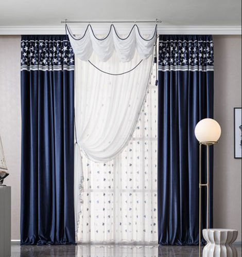 Motiv-Vorhang - NAVY MODEL 14 - Chicca Orlando srl - Samt