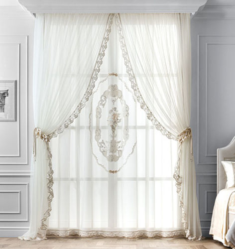 Blumenmotive-Gardine - VERSAILLES MODEL 82  - Chicca Orlando srl - transparent / bestickt / für Privatgebrauch