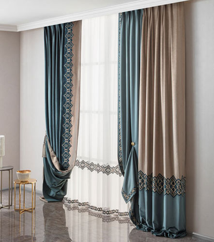 Vorhang mit geometrischen Motiven - ALLURE MODEL 73  - Chicca Orlando srl - Samt