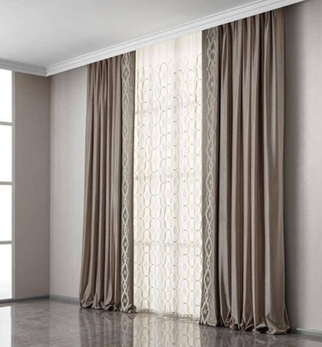 Vorhang mit geometrischen Motiven - COUTURE  - Chicca Orlando srl - Samt / Satin