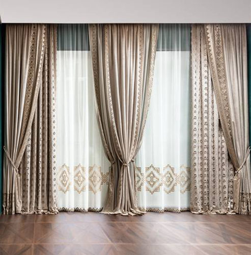 Vorhang mit geometrischen Motiven - SQUARE - Chicca Orlando srl - Stoff