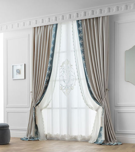 Blumenmotiv-Vorhang - SISSI MODEL 01  - Chicca Orlando srl - Satin