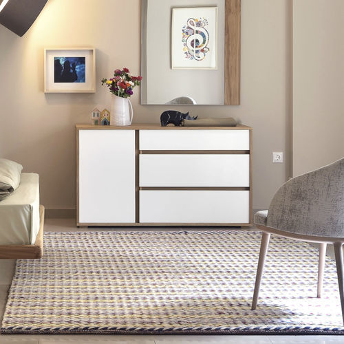 Moderne Kommode - CLARION - De-code, Lattas Nik. Spyridon - lackiertes Holz / rechteckig / 3 Schubladen