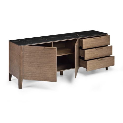 Modernes Sideboard - ALBA - De-code, Lattas Nik. Spyridon - Holz / Marmor / mit Schubladen
