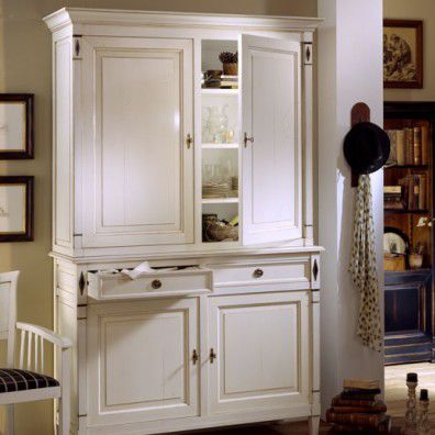 Hohes Sideboard - 6705PC - Ebanart srl - klassisch / lackiertes Holz / weiß
