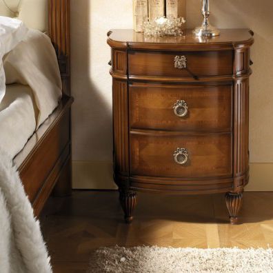 Klassischer Nachttisch - 7131 - Ebanart srl - Holz / rechteckig / mit Schublade