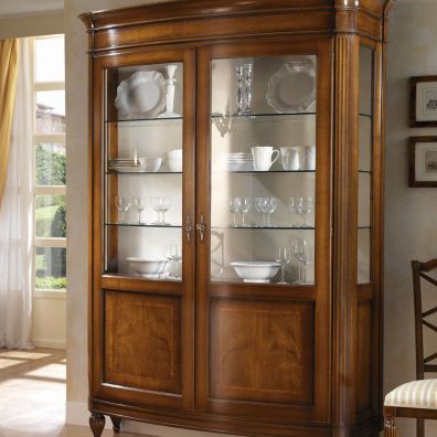 Klassische Vitrine - 7627LV - Ebanart srl - Glas / Holz