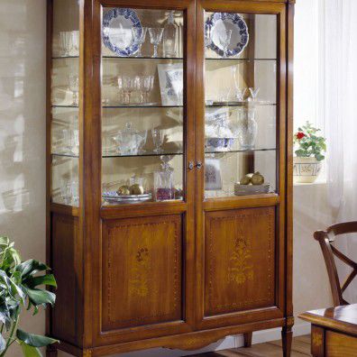 Klassische Vitrine - 7527LV - Ebanart srl - Glas / Holz