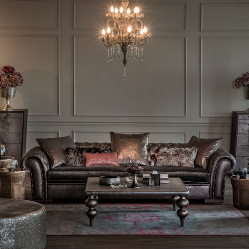 Chesterfield-Sofa - BENTLEY - Estetik Decor - Stoff / Leder / mit Armlehnen