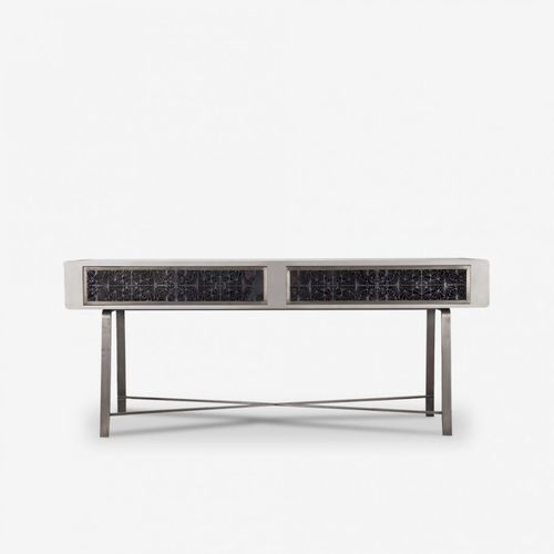 Moderner Konsolentisch - GIA - Estetik Decor - Holz / Rauchglas / Metall