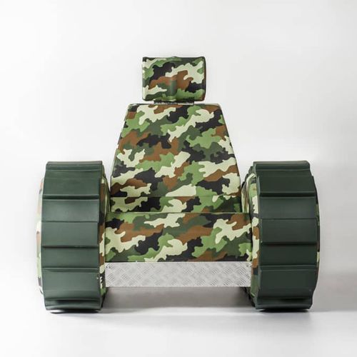 Sessel / originelles Design - CARROAMATO - Gugliermetto Experience - Stoff / Aluminium / mit abziehbarem Bezug