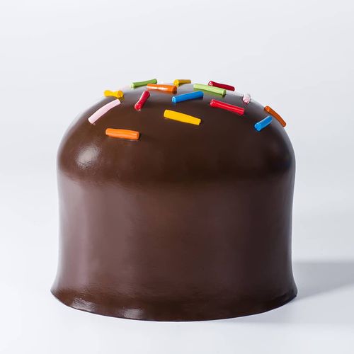 Sitzkissen / originelles Design - BIG EAT CIOCCOLATINO - Gugliermetto Experience - Polyurethan / rund / handgefertigt