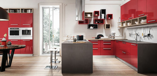 Moderne Küche - LUX - Home srl - Holz / Kochinsel / U-Rohr