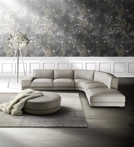Ecksofa - LOGAN - Lof's - Interior - - halbrund / modern / Leder