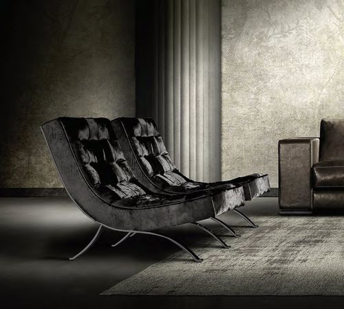 Moderner Kaminsessel - EMILY - Lof's - Interior - - Leder / Chromstahl