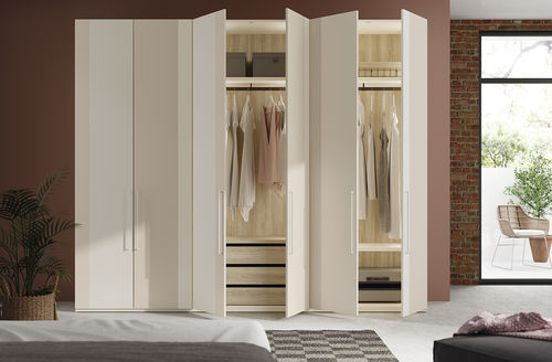 Modul-Kleiderschrank - Line - Mobenia - modern / Laminat / mit Schwingtür