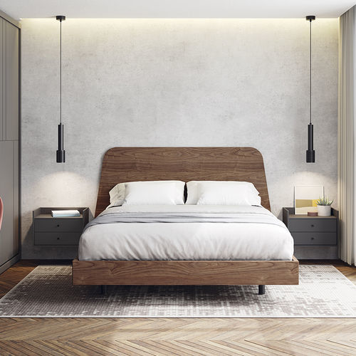 Kopfteil für Doppelbetten - Trapez - Mobenia - modern / Stoff / Laminat