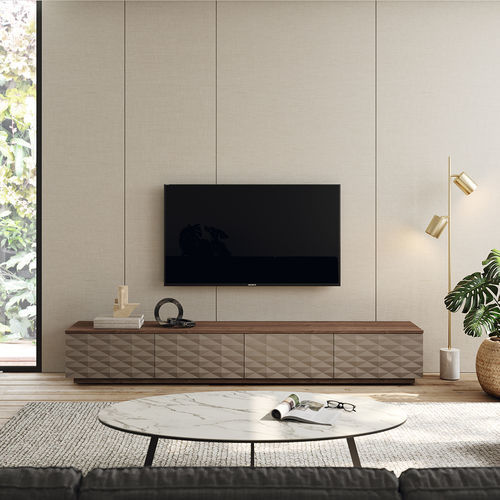 Modernes Fernsehmöbel - Cross - Mobenia - lowboard / mit integriertem Stauraum / melaminbeschichtet