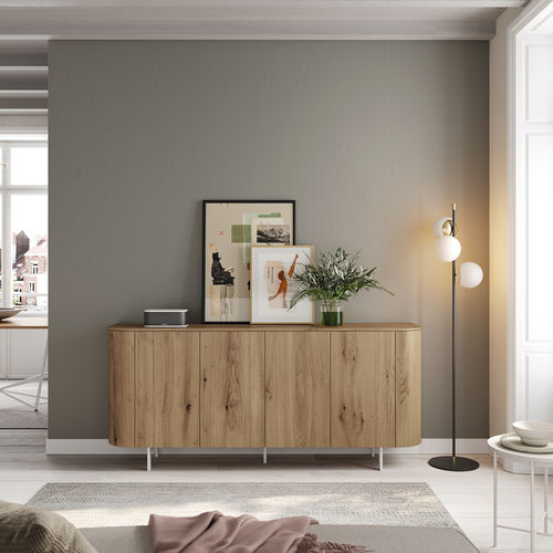 Modernes Sideboard - Sinu - Mobenia - lackiertes MDF / Keramik / melaminbeschichtet