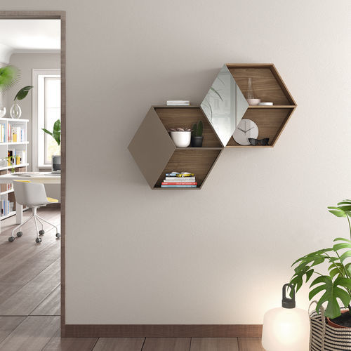 Wandmontiertes Regal - Mel - Mobenia - Modul / modern / lackiertes MDF