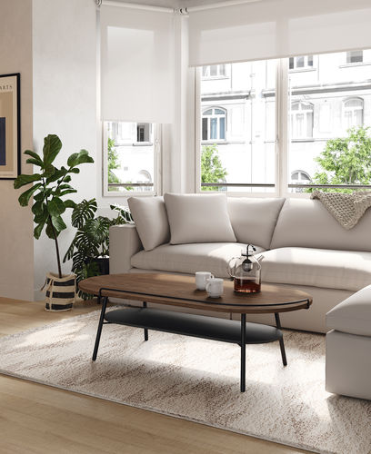 Moderner Couchtisch - Fez - Mobenia - lackiertes MDF / melaminbeschichtet / Gestell aus Metall