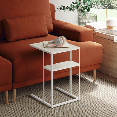 Moderner Beistelltisch - Utile - Mobenia - lackiertes MDF / Keramik / melaminbeschichtet