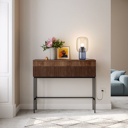 Moderner Konsolentisch - welcome - Mobenia - lackiertes MDF / melaminbeschichtet / Gestell aus Metall