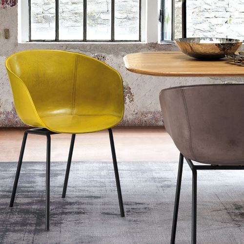 Moderner Stuhl - CHERRY - Oliver B. Group srl - für den Innenraum / Leder / Gestell aus Metall