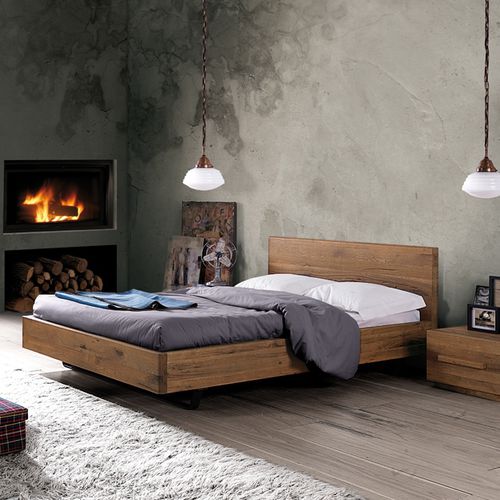 Doppelbett - REST - Oliver B. Group srl - modern / Kopfteil / Eiche