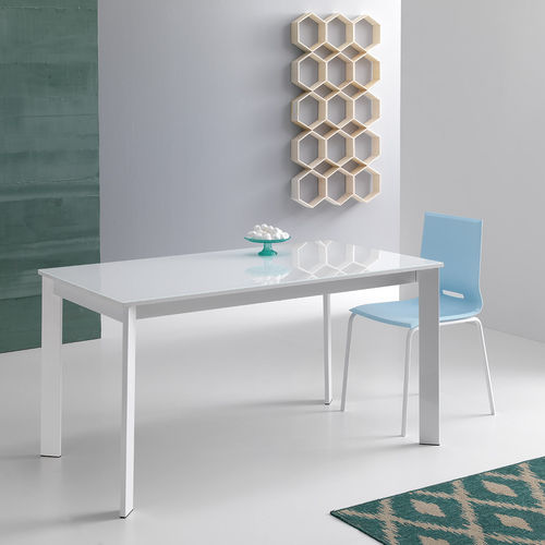 Moderner Tisch - ZEN - Point srl - Hartglas / Metall / melaminbeschichtet