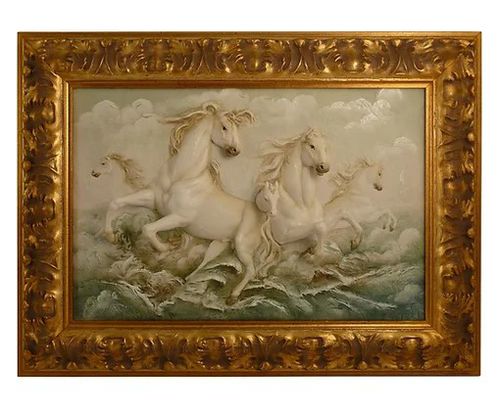 Gemälde - Small running horses - Porcellane Principe snc