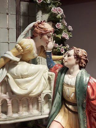 Porzellan-Skulptur - Romeo and Juliet - Porcellane Principe snc - mehrfarbig