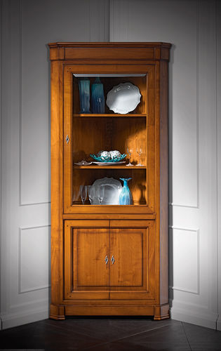 Klassischer Geschirrschrank - CVA008 - Prestige srl unipersonale - Esche / Kirschbaum / Glas