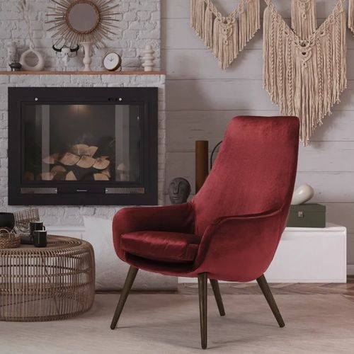 Moderner Sessel - PLUMA - S.m.c. Italia srl - Stoff / Holz / mit abnehmbarem Bezug