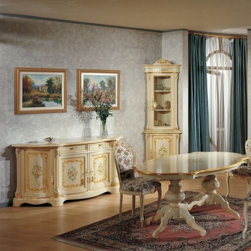 Stil-Sideboard - ART.9909 - Tarocco Vaccari Group srl - lackiertes Holz / weiß