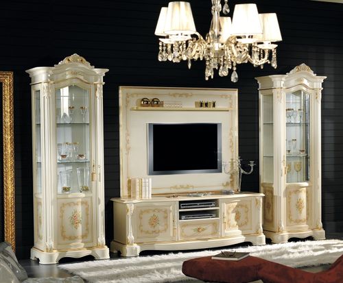 Stil-Wohnwand - ART.9929 - Tarocco Vaccari Group srl - lackiertes Holz