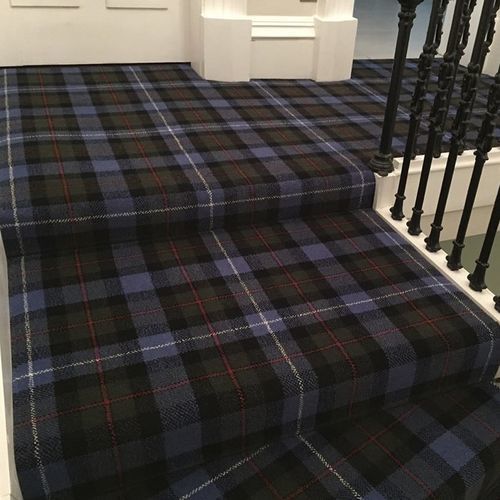 Gewebter Teppichboden - ROBERTSON HUNTING TARTAN - STEVENS AND GRAHAM - Nylon / Wolle / Karomuster