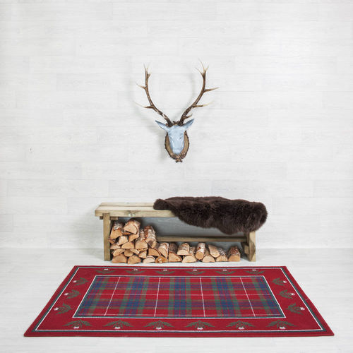 Traditioneller Teppich - FRASER MODERN THISTLE BORDER  - STEVENS AND GRAHAM - abstraktes Motiv / Wolle / rechteckig