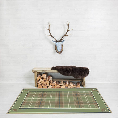 Traditioneller Teppich - LOCHFERN WOODS THISTLE CORNER BORDER - STEVENS AND GRAHAM - abstraktes Motiv / Wolle / rechteckig