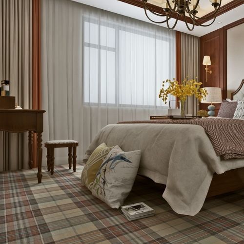 Klassischer Teppich - AILSA CRAIG TARTAN - STEVENS AND GRAHAM - Karomuster / Nylon / Wolle