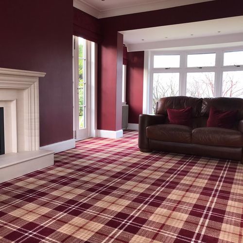 Klassischer Teppich - GLEN AFFRIC TARTAN - STEVENS AND GRAHAM - Karomuster / Nylon / Wolle