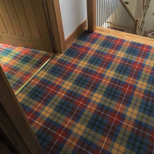Klassischer Teppich - BUCHANAN ANCIENT TARTAN - STEVENS AND GRAHAM - Karomuster / Nylon / Wolle