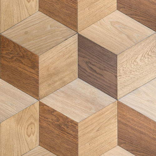 Mehrschichtparkett - POLYEDRE - QC FLOORS - geölt / verklebt / aus Fliesen