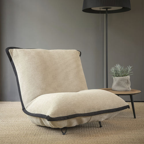 Moderner Kaminsessel - MOÏA - RALPH M. - Stoff / individuell gestaltbar / beige