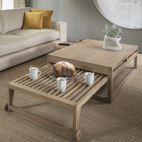 Moderner Couchtisch - CAILLEBOTIS - RALPH M. - Eiche / Gestell aus Eiche / rechteckig