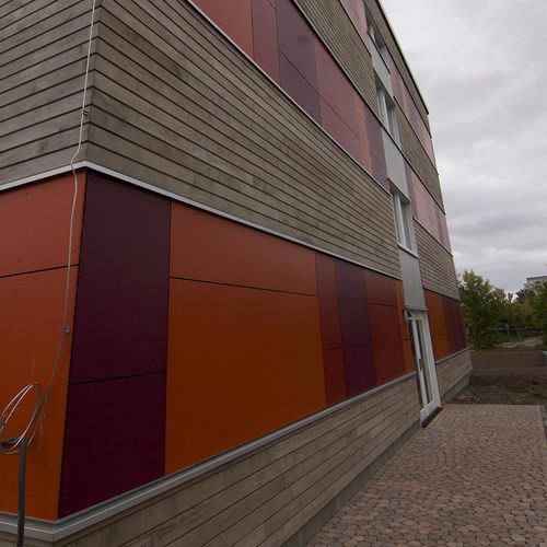 Paneel-Fassadenverkleidung - COLOR FINISH - Amroc - Faserzement / gestrichen