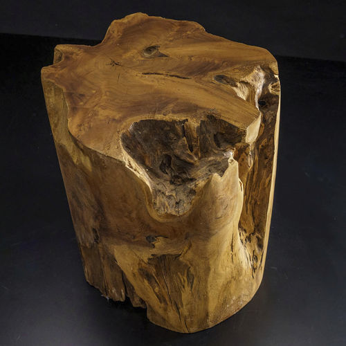 Hocker / organisches Design - Sarong  - CIPI' - Teakholz / gewachstes Holz / Gestell aus Teakholz
