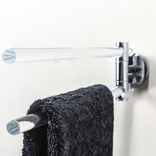 Handtuchhalter / 2 Stangen - Ghost  - CIPI' - wandmontiert / Plexiglas® / aus verchromtem Metall